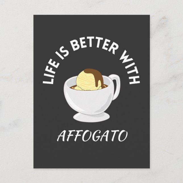 Cartão Postal Café Affogato (Frente)