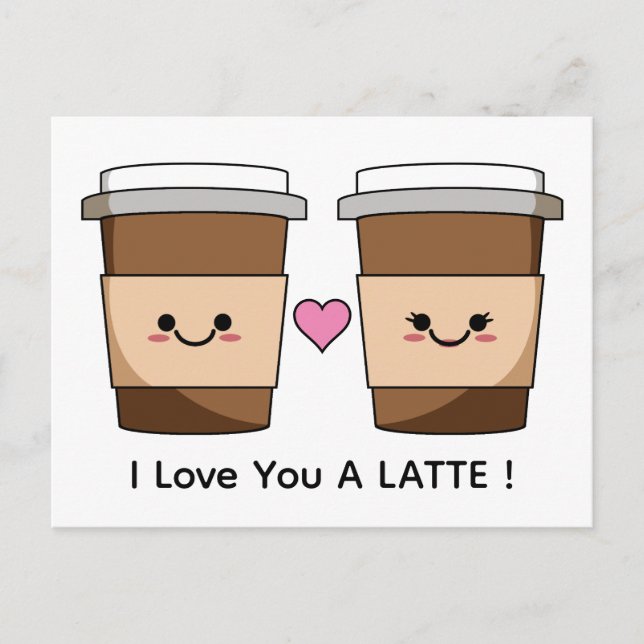 Cartão Postal Café Amor Você (Frente)