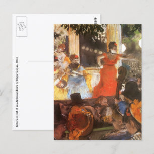 Cartão Postal Café-Concerto nos Les Ambassadeurs de Edgar Degas