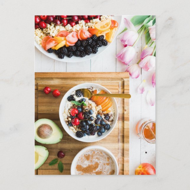 Cartão Postal café da manhã adorável (Frente)