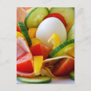 Cartão Postal Café da Manhã de Vegan Saudável