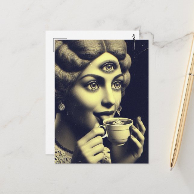 Cartão Postal Café da Manhã Surreal (Frente/Verso In Situ)