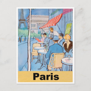 Cartão Postal Café da rua em Paris