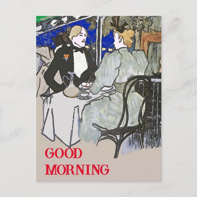 Cartão Postal Cafe Du Monde Vintage Style Postcard (Frente)