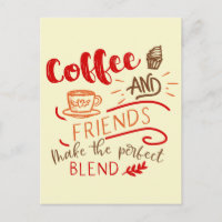 Café e Amigos Mistura Perfeita Dizendo Tipografia
