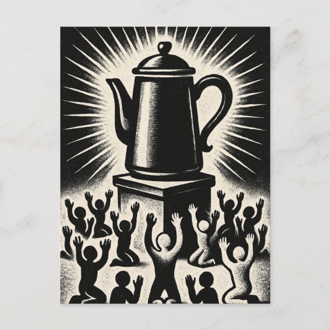 Cartão Postal Café É Minha Religião - Café Culto (Frente)