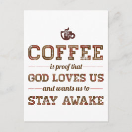 Cartão Postal Café É Prova De Que Deus Nos Ama