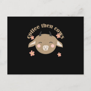 Cartão Postal Café E Vacas
