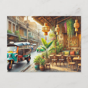Cartão Postal Café em Bangkok Tailândia