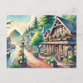 Cartão Postal Café em Centro Cannon Beach, Oregon Viagem