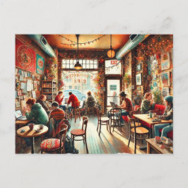 Cartão Postal Café em Chicago Bucktown