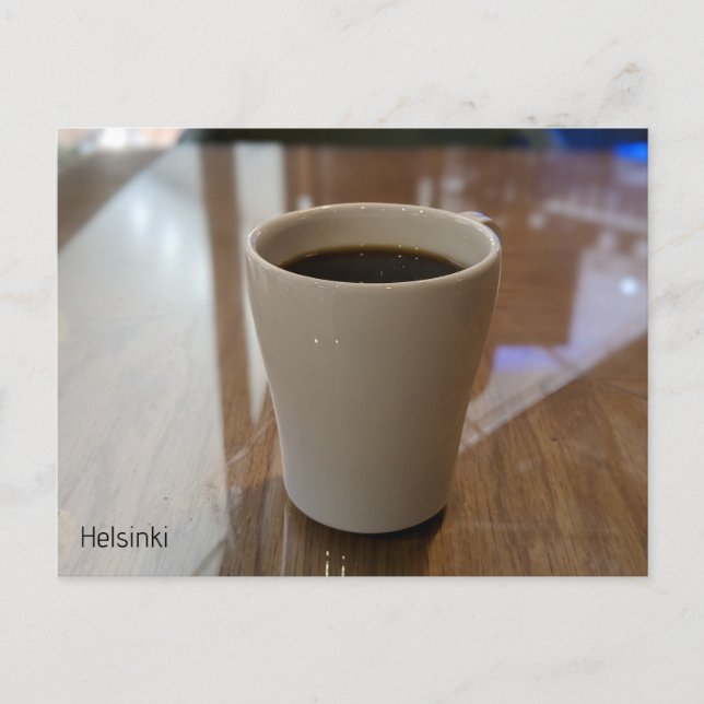 Cartão Postal Café em Helsinki (Frente)