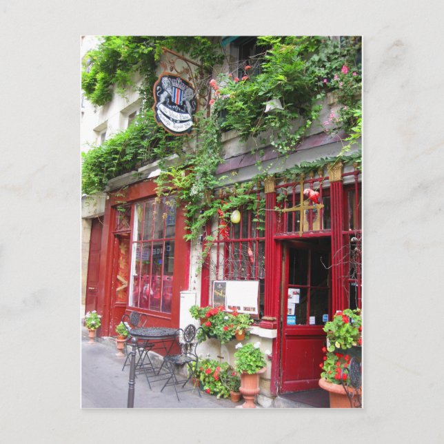 Cartão Postal Café em Paris (Frente)