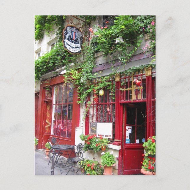 Cartão Postal Café em Paris (Frente)