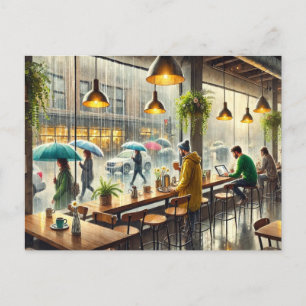 Cartão Postal Café em Rainy Seattle