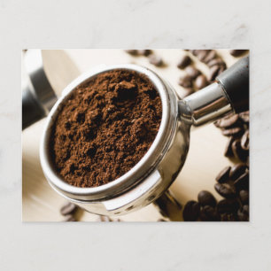 Cartão Postal Café Em Terra, Portafilter, Espresso, Feijão De Ca