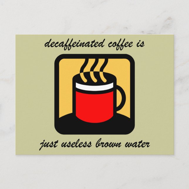 Cartão Postal Café engraçado (Frente)