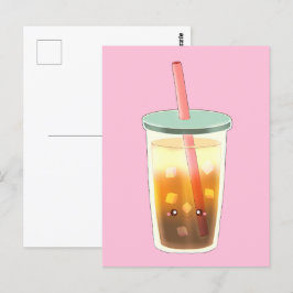 Cartão Postal Café Físico De Caramelo Com Espuma De Creme