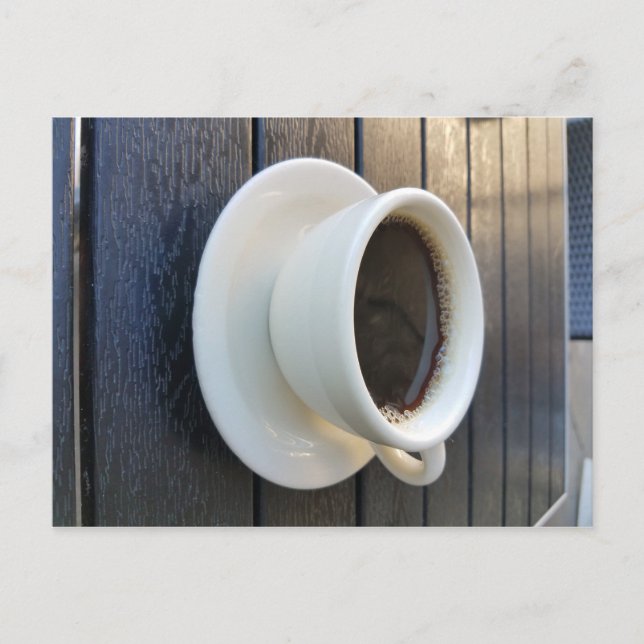 Cartão Postal Café na caneca branca (Frente)
