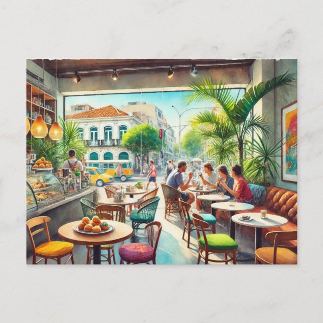 Cartão Postal Café no Rio Brasil Mug (Frente)