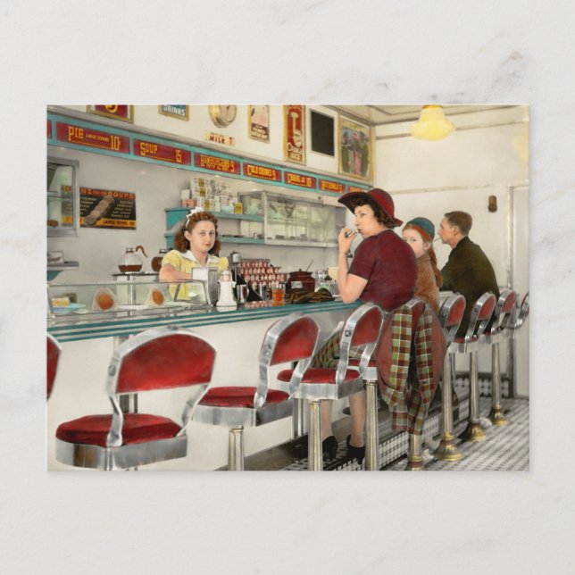 Cartão Postal Café - O hangout local 1941 (Frente)