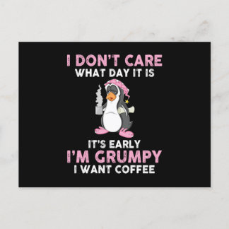 Cartão Postal Café pinguim