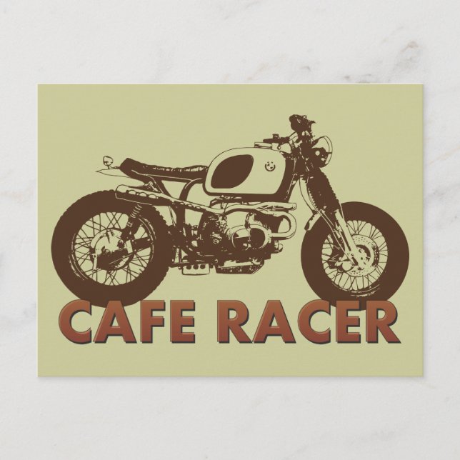 Cartão Postal Cafe Racer Vintage (Frente)