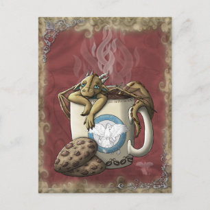 Cartão Postal Café [Tea Cup Dragon]