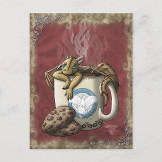 Cartão Postal Café [Tea Cup Dragon]