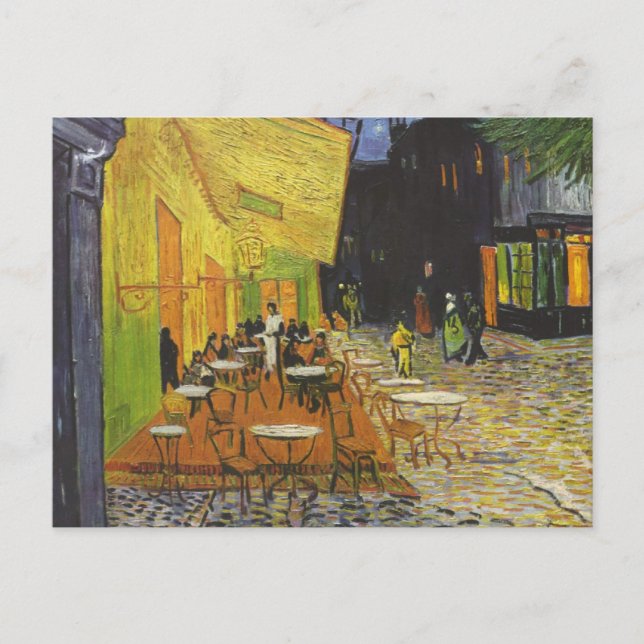 Cartão Postal Café Terrace à Noite - Vincent Van Gogh (Frente)