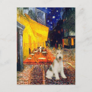 Cartão Postal Café Terrace - Fox Terrier de arame #1