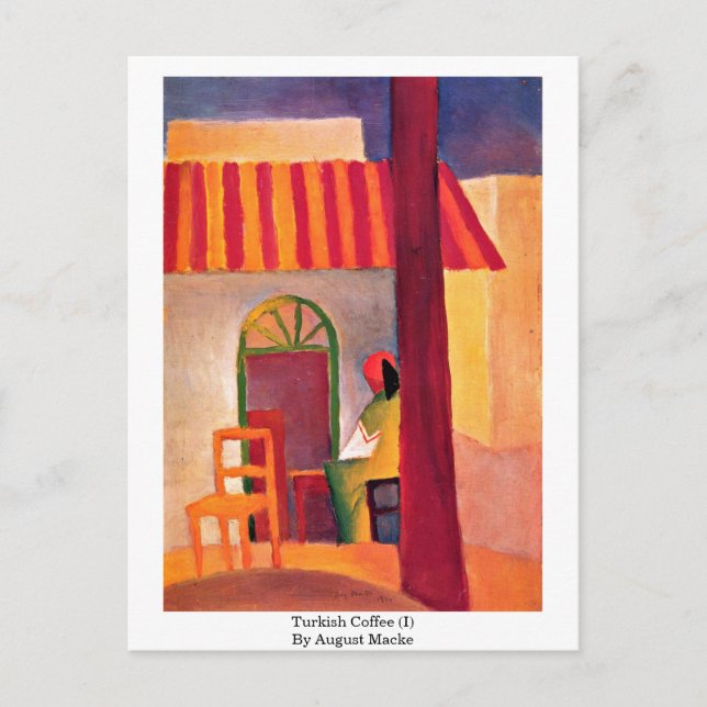 Cartão Postal Café Turco (I) Por August Macke (Frente)