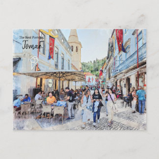 Cartão Postal Cafés de Tomar, Portugal
