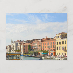 Cartão Postal Cafés do canal grande - Veneza Italia