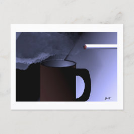 Cartão Postal Caffeine and Nicotine Postcard Print by JHT