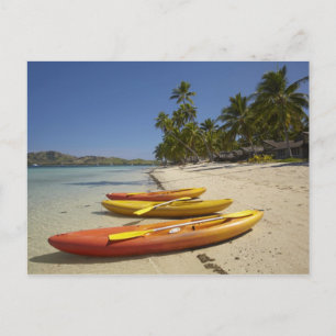 Cartão Postal Caiaques na praia, Plantation Island Resort