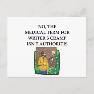 Cartão Postal cãibra do escritor