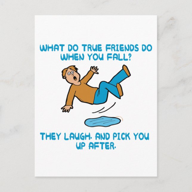 Cartão Postal Caindo e Verdadeiros Amigos (Frente)