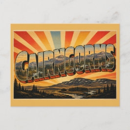 Cartão Postal Cairngorms Escócia Arte de Viagem Vintage
