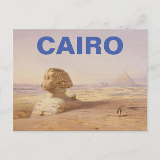 Cartão Postal Cairo, Egito - Cartão-postal Sphinx & Pyramid