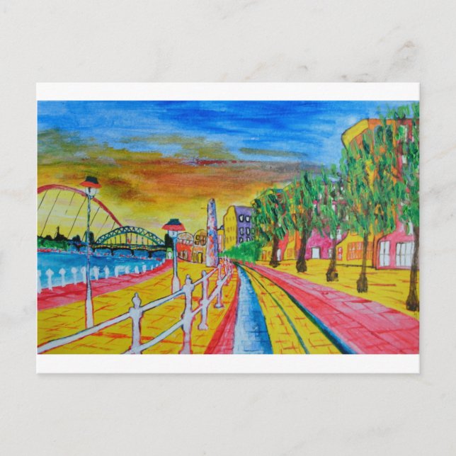 Cartão Postal Cais de Newcastle (Frente)
