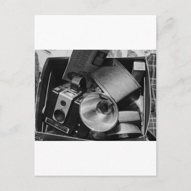 Cartão Postal Caixa das câmeras antigas Kodak (Frente)