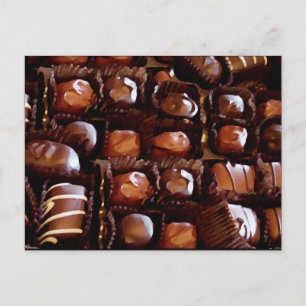 Cartão Postal Caixa de Chocolates, chocolate doce
