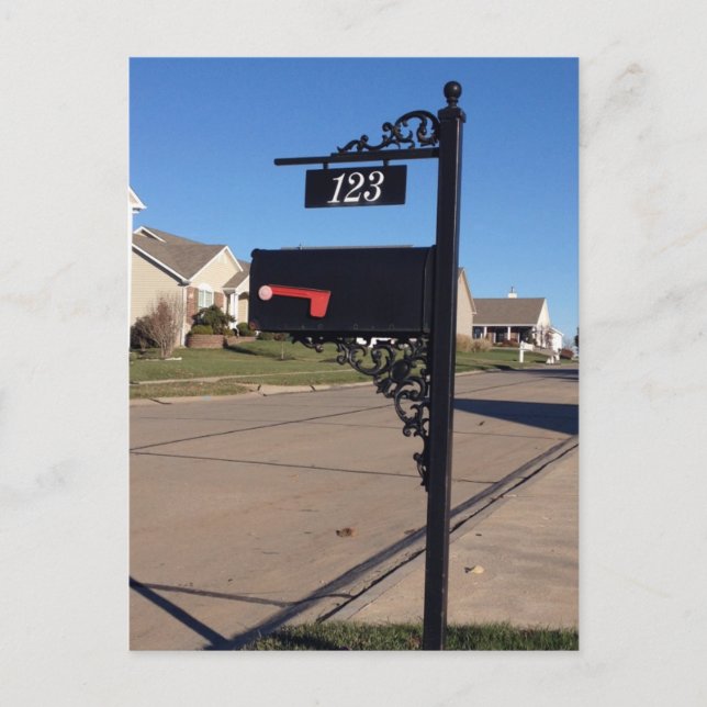 Cartão Postal Caixa de correio de 123 (Frente)