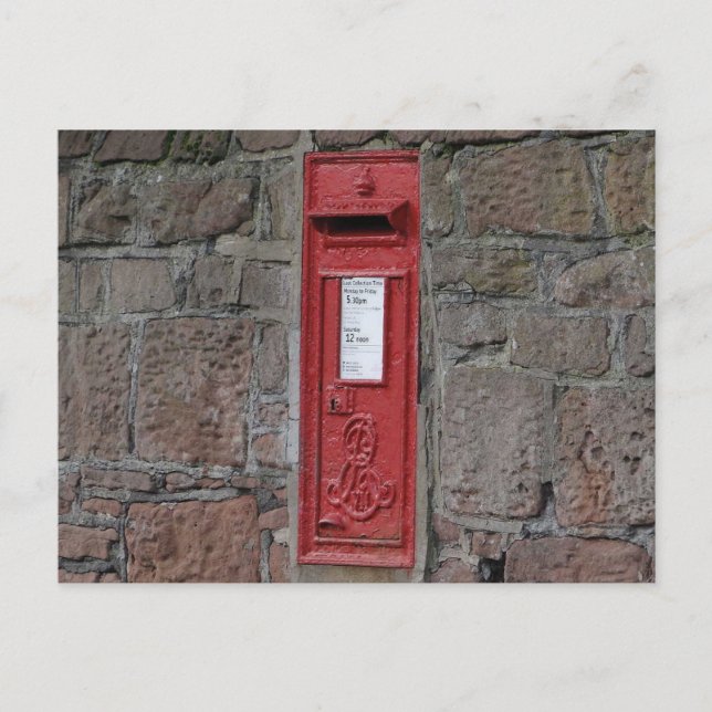 Cartão Postal Caixa de correio de parede britânica (Frente)