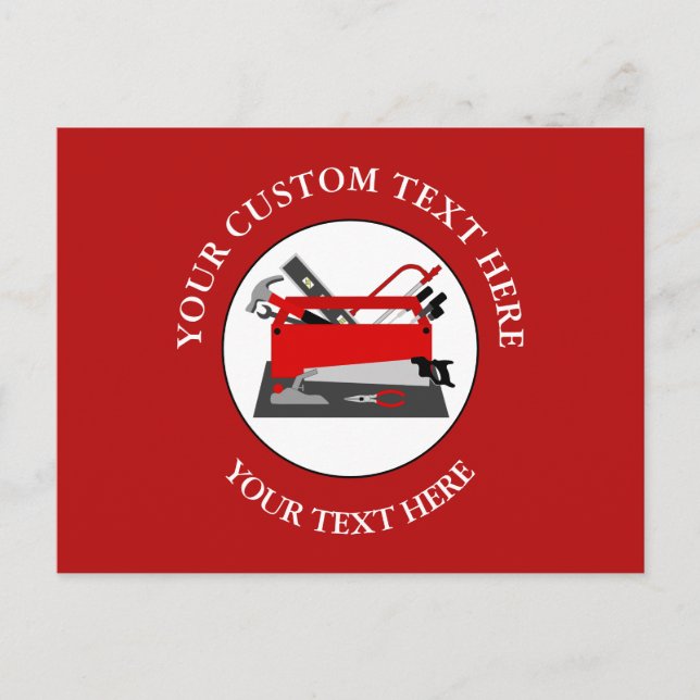 Cartão Postal Caixa de ferramentas do Handyman (Frente)