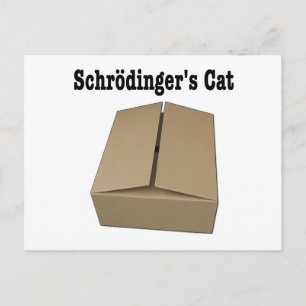 Cartão Postal Caixa de Gatos de Schrodinger