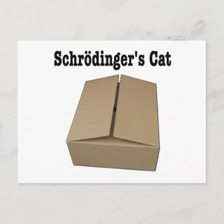 Cartão Postal Caixa de Gatos de Schrodinger