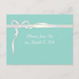 Cartão Postal Caixa de Joias Azul de Robin com Fita Branca