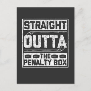 Cartão Postal Caixa de penalização do jogador de hóquei no gelo